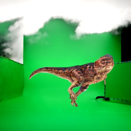 Съёмки динозавра на хромакей